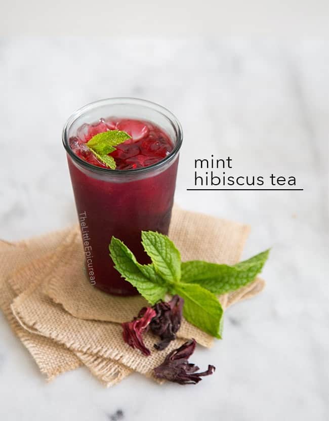 Mint Hibiscus Tea, cold brew