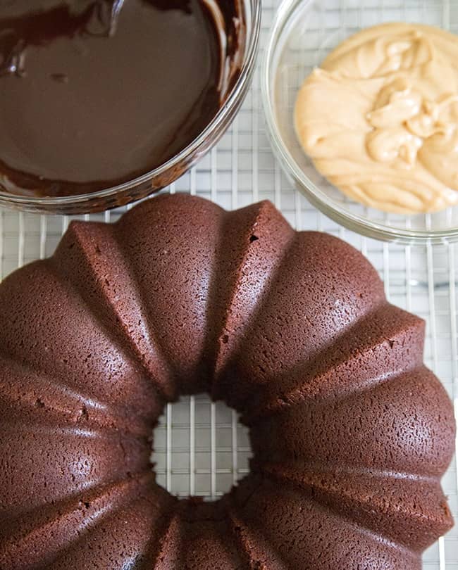 Peanut Butter Chocolate Bundt Cake