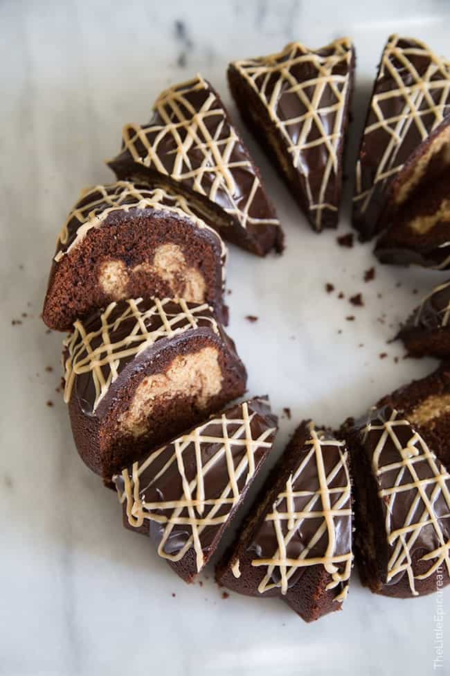 Peanut Butter Chocolate Bundt Cake