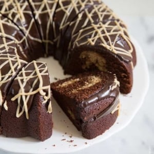 Peanut Butter Chocolate Bundt Cake