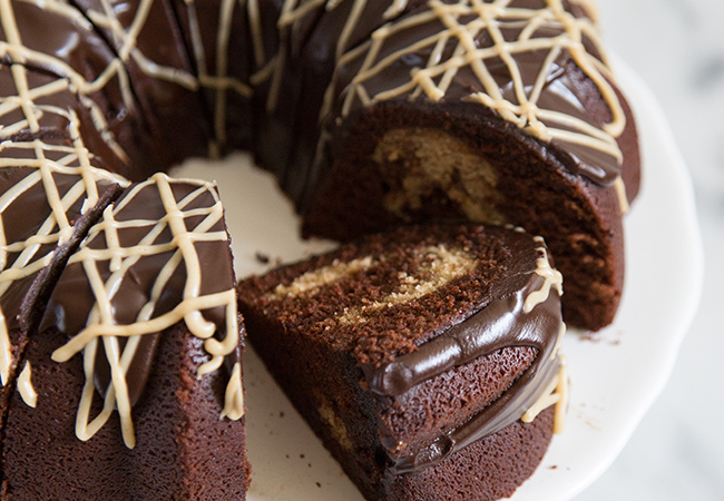 Peanut Butter Chocolate Bundt Cake