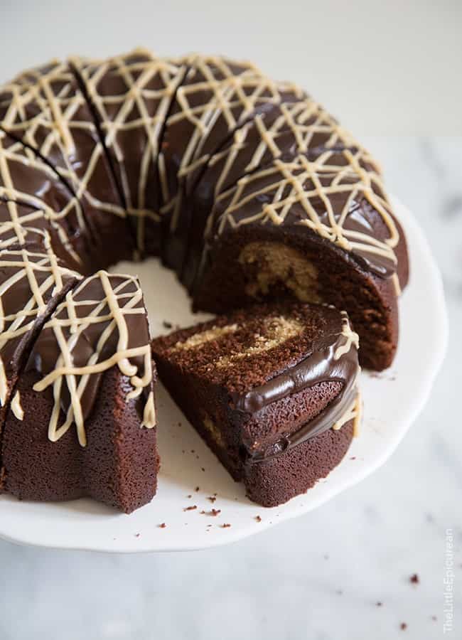 Peanut Butter Chocolate Bundt Cake