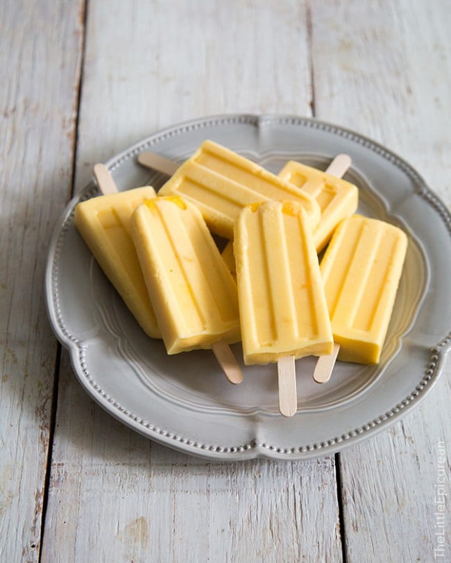 Rum Mango Lassi Popsicles