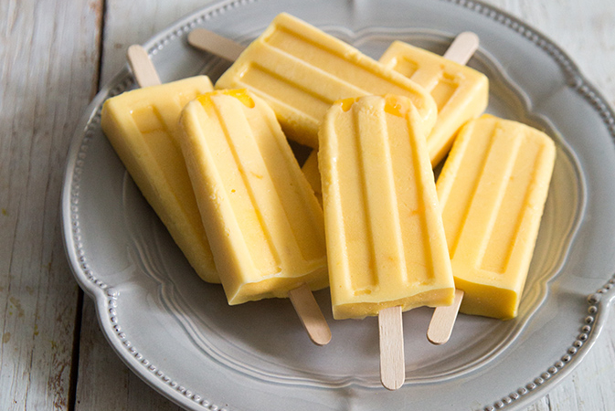 Rum Mango Lassi Popsicles