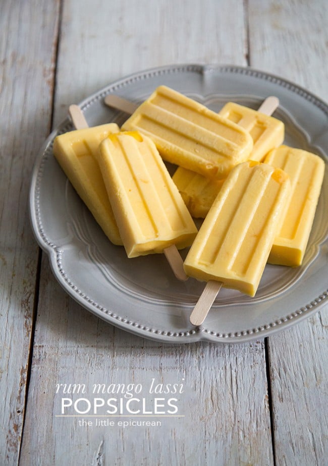 Rum Mango Lassi Popsicles