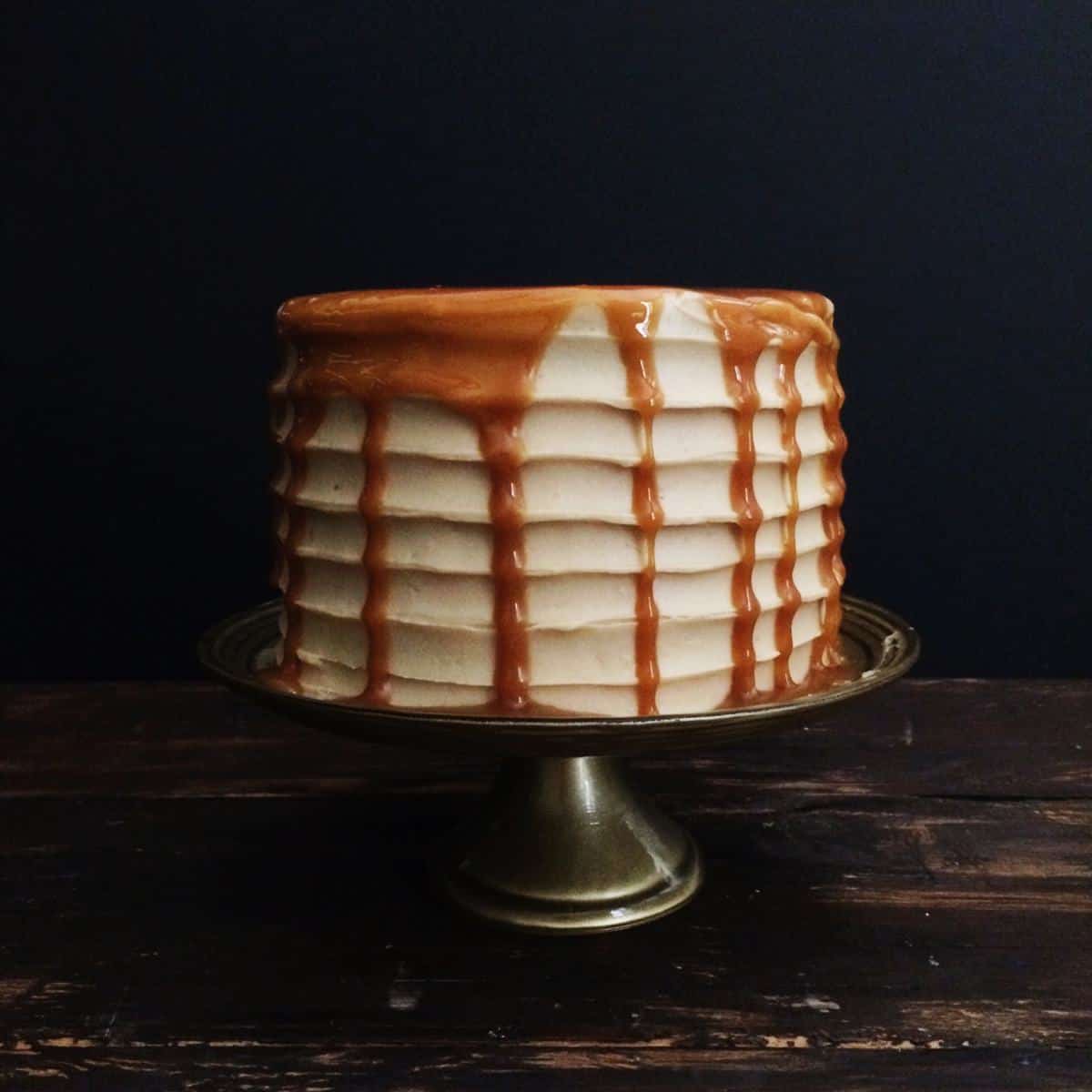 Brown Butter Zucchini Cake with caramel The Little Epicurean