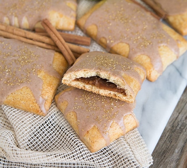 Homemade Apple Pop Tarts with cinnamon glaze