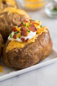 Cheddar Bacon Twice Baked Potato