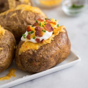 Cheddar Bacon Twice Baked Potato