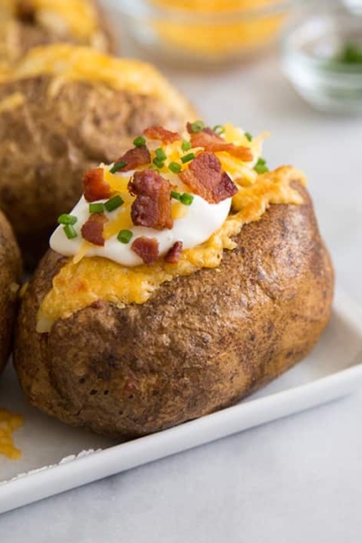 Cheddar Bacon Twice Baked Potato
