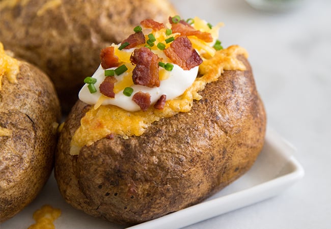 Cheddar Bacon Twice Baked Potato