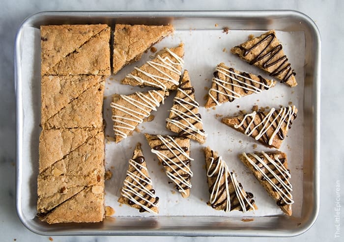 Toffee Chocolate Chip Cookie Wedges | The Little Epicurean