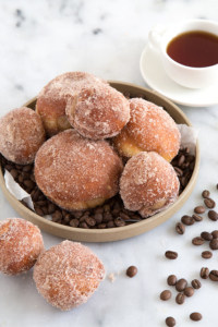Coffee Custard Filled Doughnuts | the little epicurean
