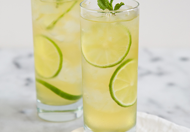 Cold Brew Green Tea Caipirinha