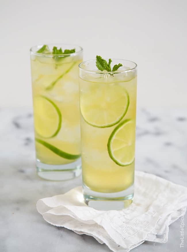 Cold Brew Green Tea Caipirinha