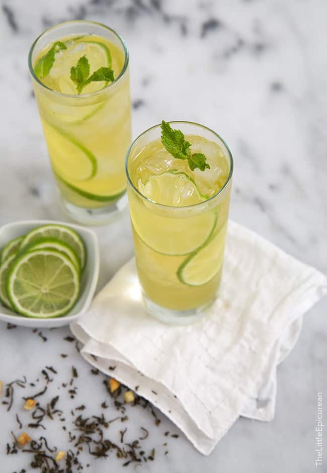 Cold Brew Green Tea Caipirinha