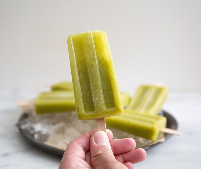 Pineapple Jalapeno Green Popsicles | the little epicurean