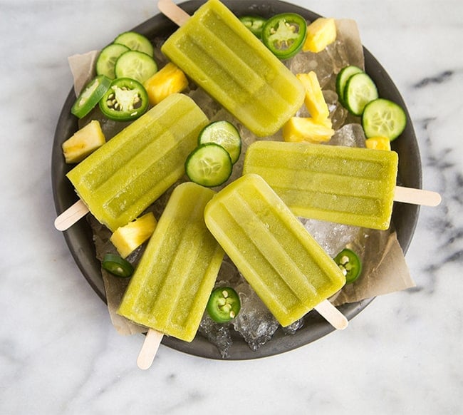 Pineapple Jalapeno Green Popsicles The Little Epicurean
