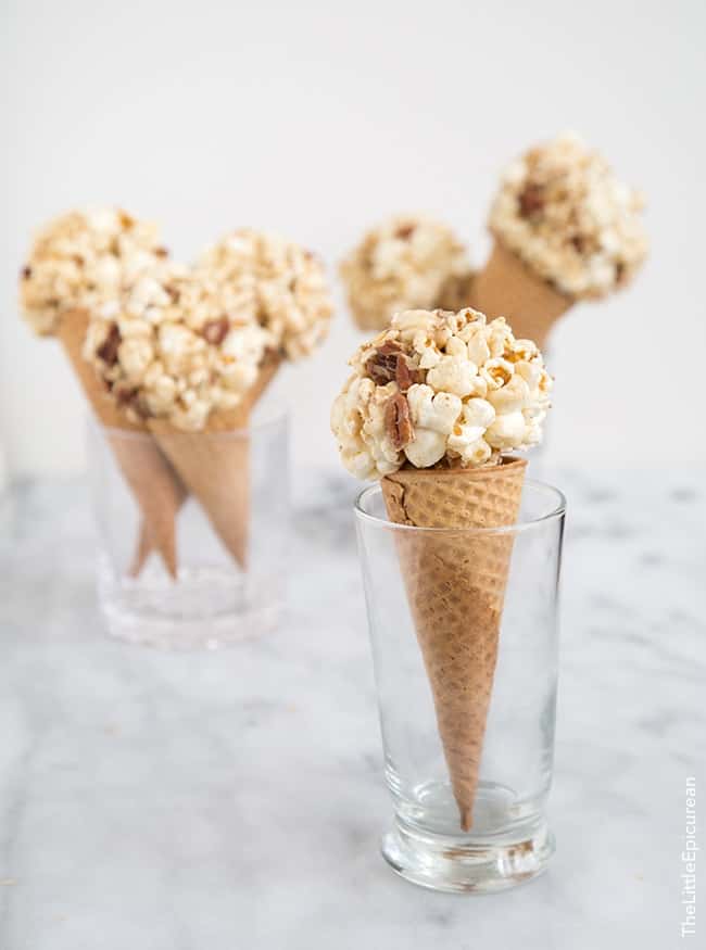 Maple Bacon Popcorn Cones