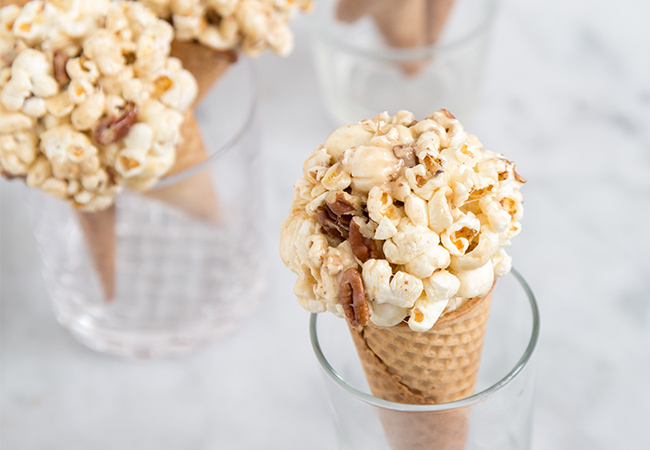 Maple Bacon Popcorn Cones