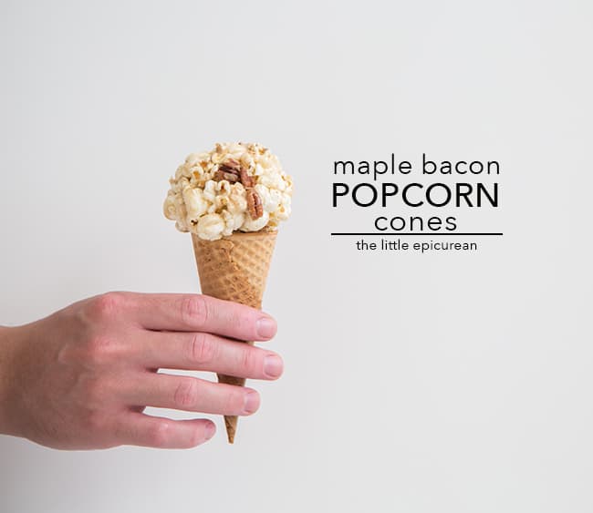 Maple Bacon Popcorn Cones