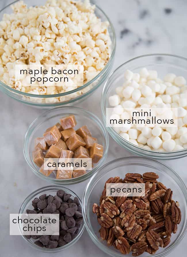 Maple Bacon Popcorn Cones Ingredients