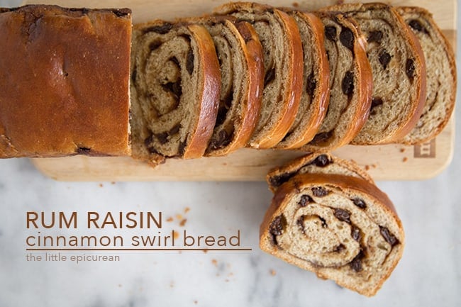 Rum Raisin Cinnamon Swirl Bread