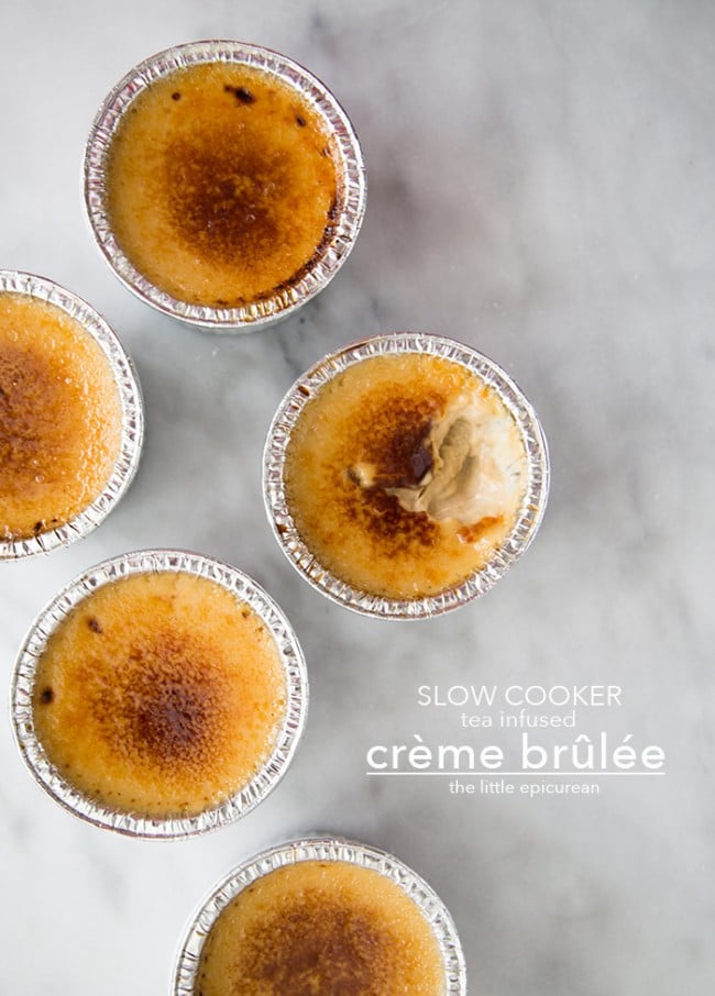 Slow Cooker Creme Brulee (flavored with tea!)