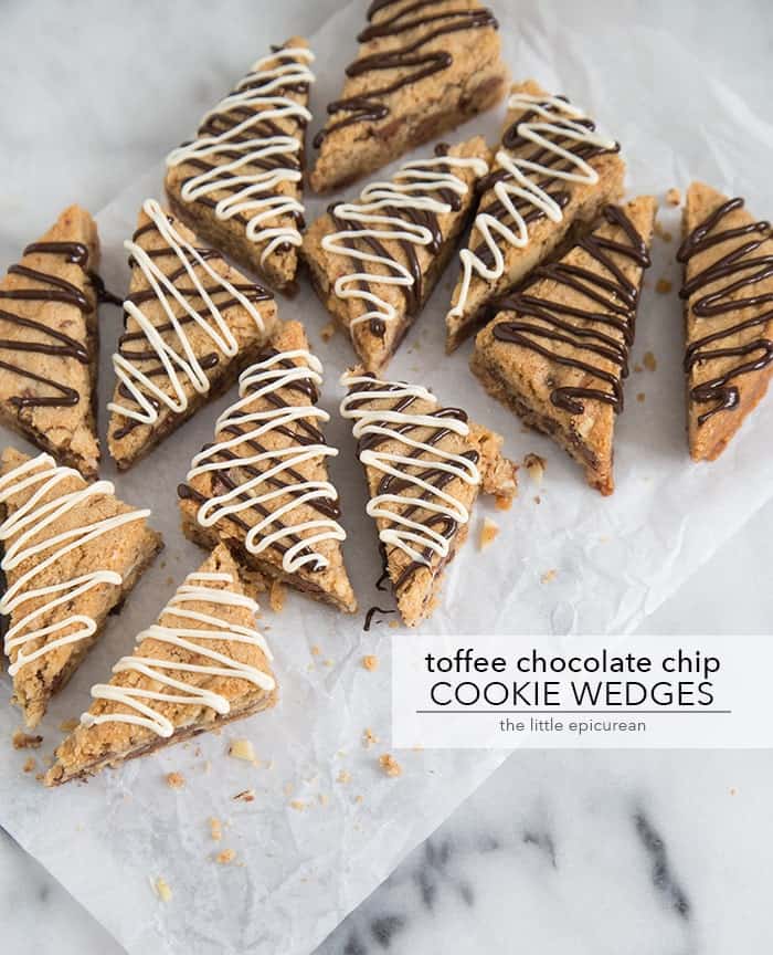 Toffee Chocolate Chip Cookie Wedges