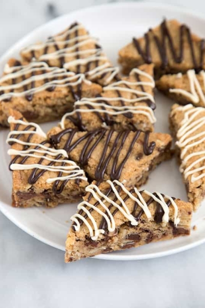 Toffee Chocolate Chip Cookie Wedges