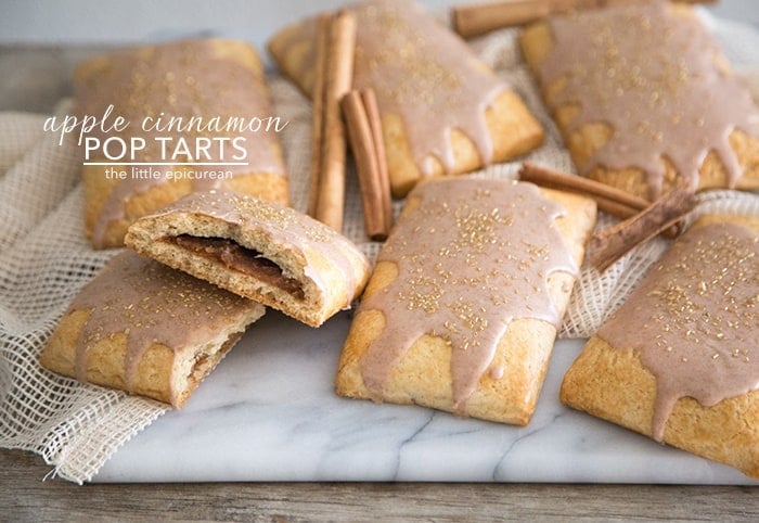 Homemade Apple Pop Tarts with cinnamon glaze