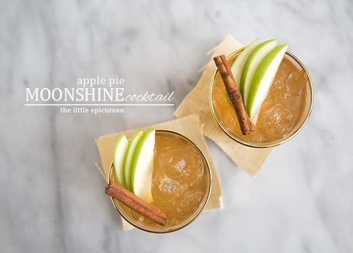 Apple Pie Moonshine Cocktail | the little epicurean