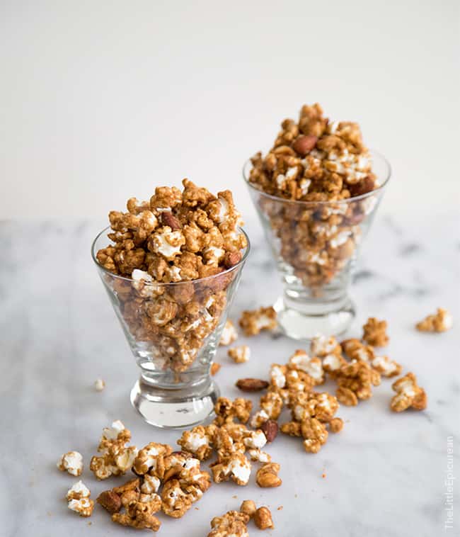 Caramel Nut Popcorn Crunch | the little epicurean
