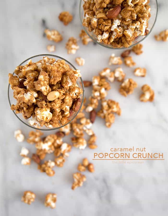 Caramel Nut Popcorn Crunch | the little epicurean