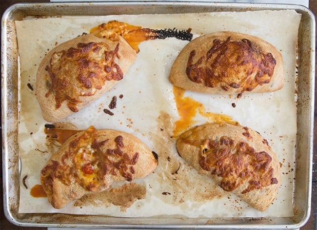 Spicy Chicken Sausage and Spinach Calzone