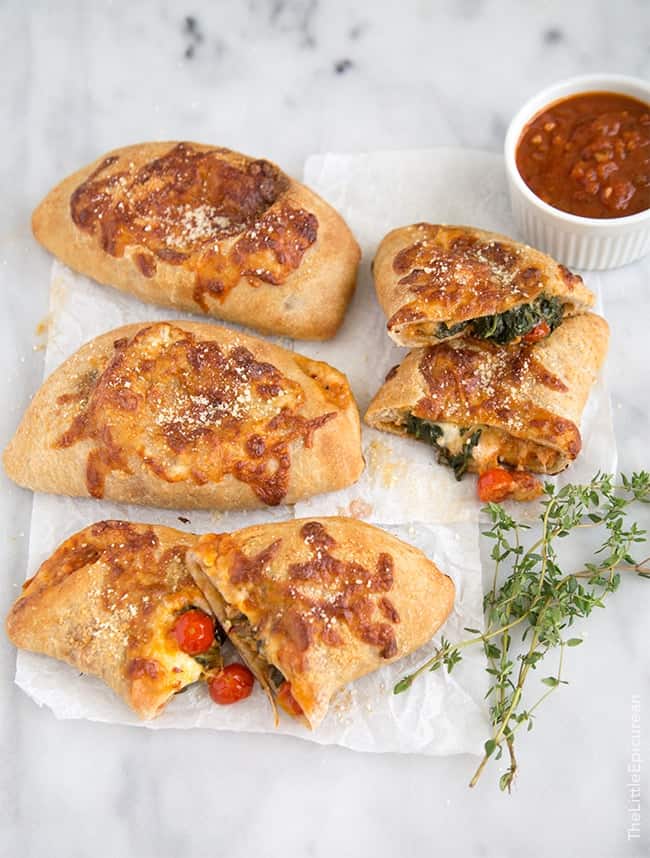 Spicy Chicken Sausage and Spinach Calzone