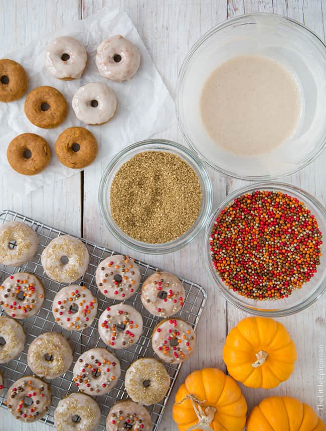 Mini Baked Pumpkin Donuts | the little epicurean