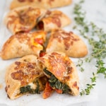 Spicy Chicken Sausage and Spinach Calzone