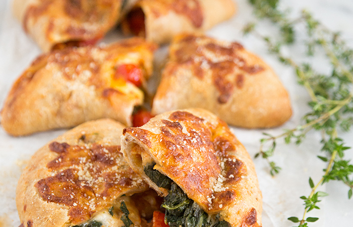 Spicy Chicken Sausage and Spinach Calzone