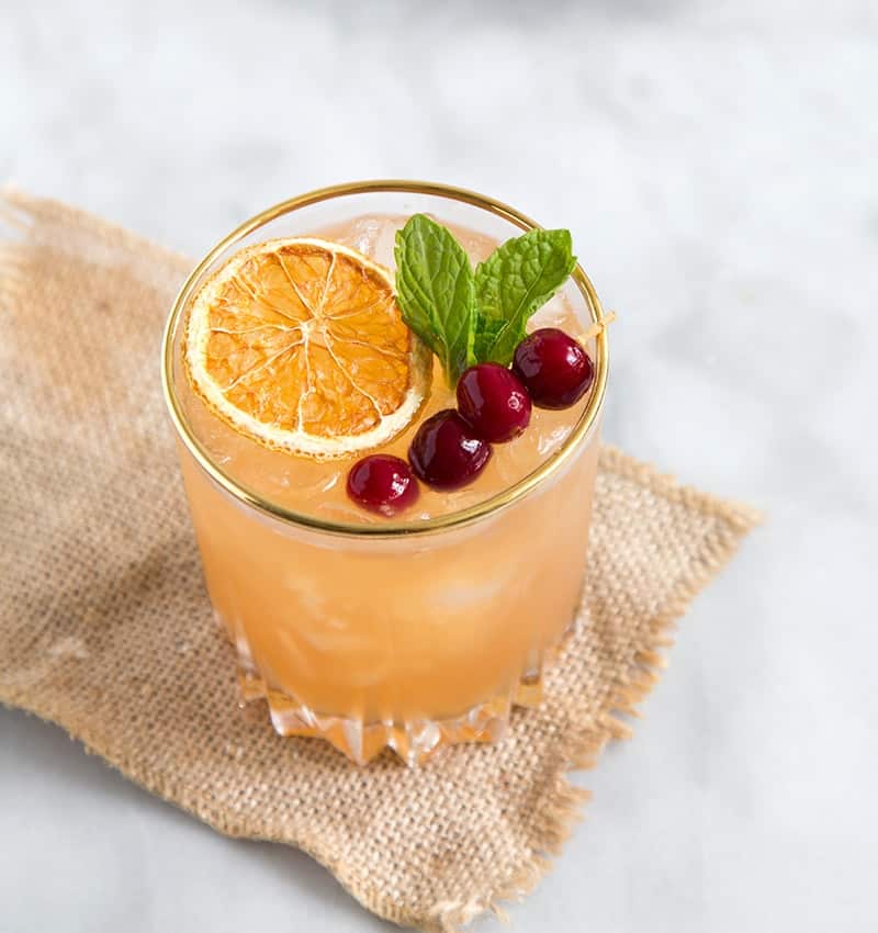 Cranberry Orange Bourbon Cocktail