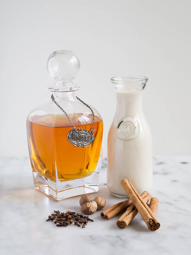 Milk Punch Ingredients are whiskey and spiced milk. 