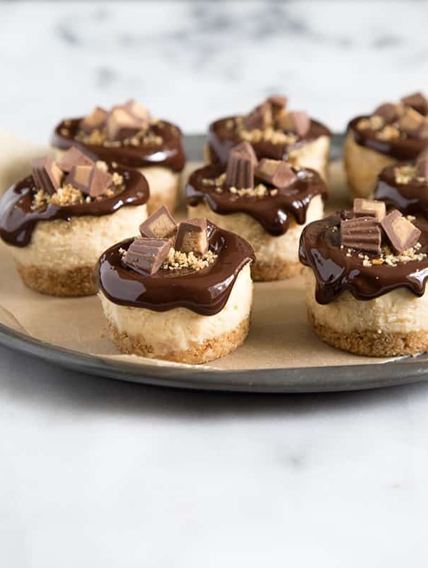 Mini Peanut Butter Pretzel Cheesecakes