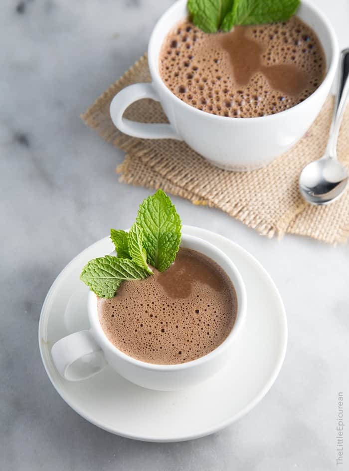 Mint Hot Chocolate #chocolategives