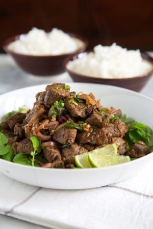 Stir Fry Beef with Onion and Scallions