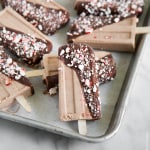 Frozen Peanut Butter Candy Cane Bars