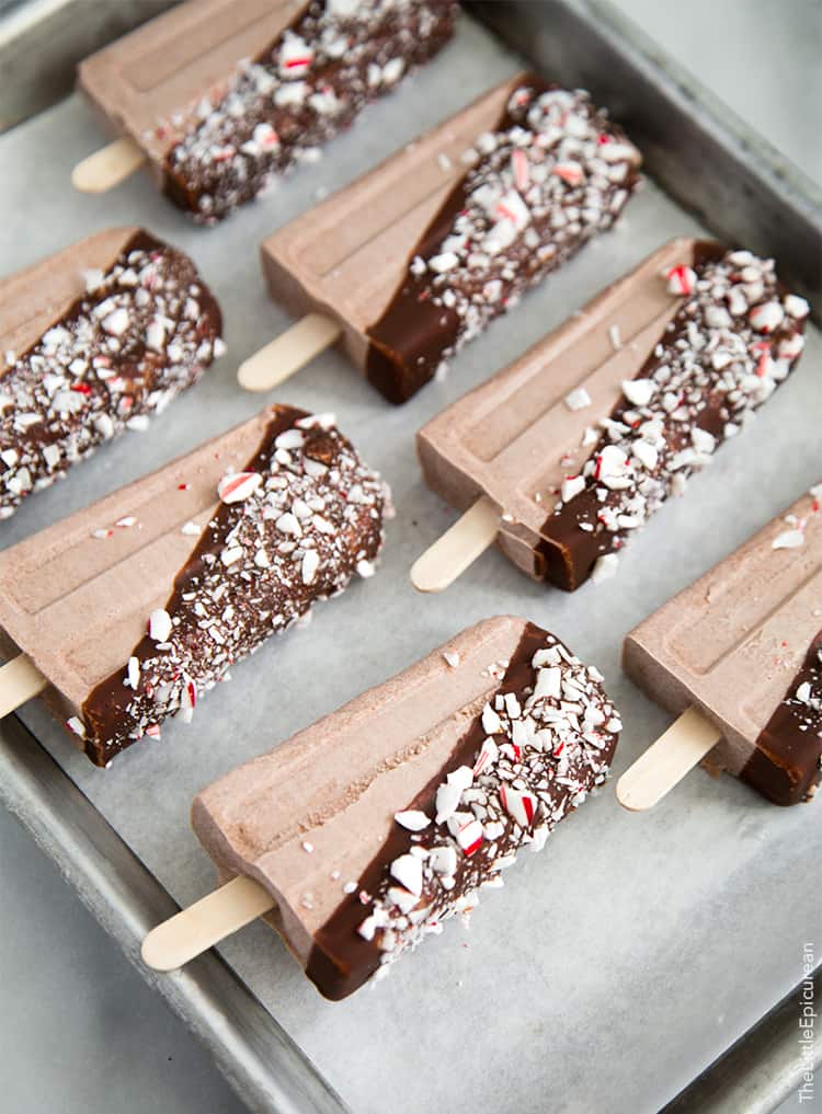 Frozen Peanut Butter Candy Cane Bars