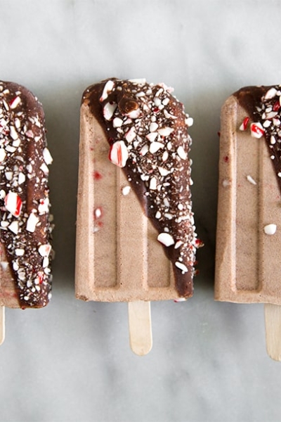 Frozen Peanut Butter Candy Cane Bars