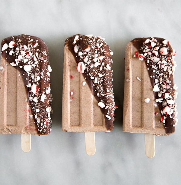 Frozen Peanut Butter Candy Cane Bars