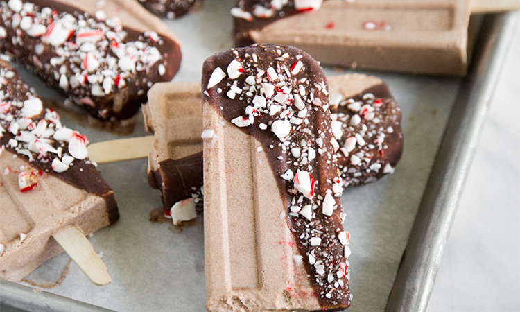 Frozen Peanut Butter Candy Cane Bars