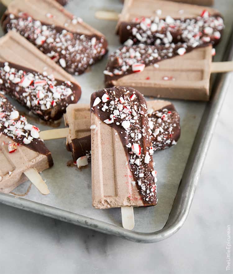 Frozen Peanut Butter Candy Cane Bars